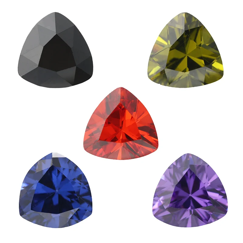 Trillion Shape Cubic Zirconia Stone Tanzanite Violet Orange Black OliveGreen Mix 5 Color 5A Loose CZ Synthetic Gems for Jewelry
Trillion Shape Cubic Zirconia Stone Tanzanite Violet Orange Black OliveGreen Mix 5 Color 5A Loose CZ Synthetic Gems for Jewelry