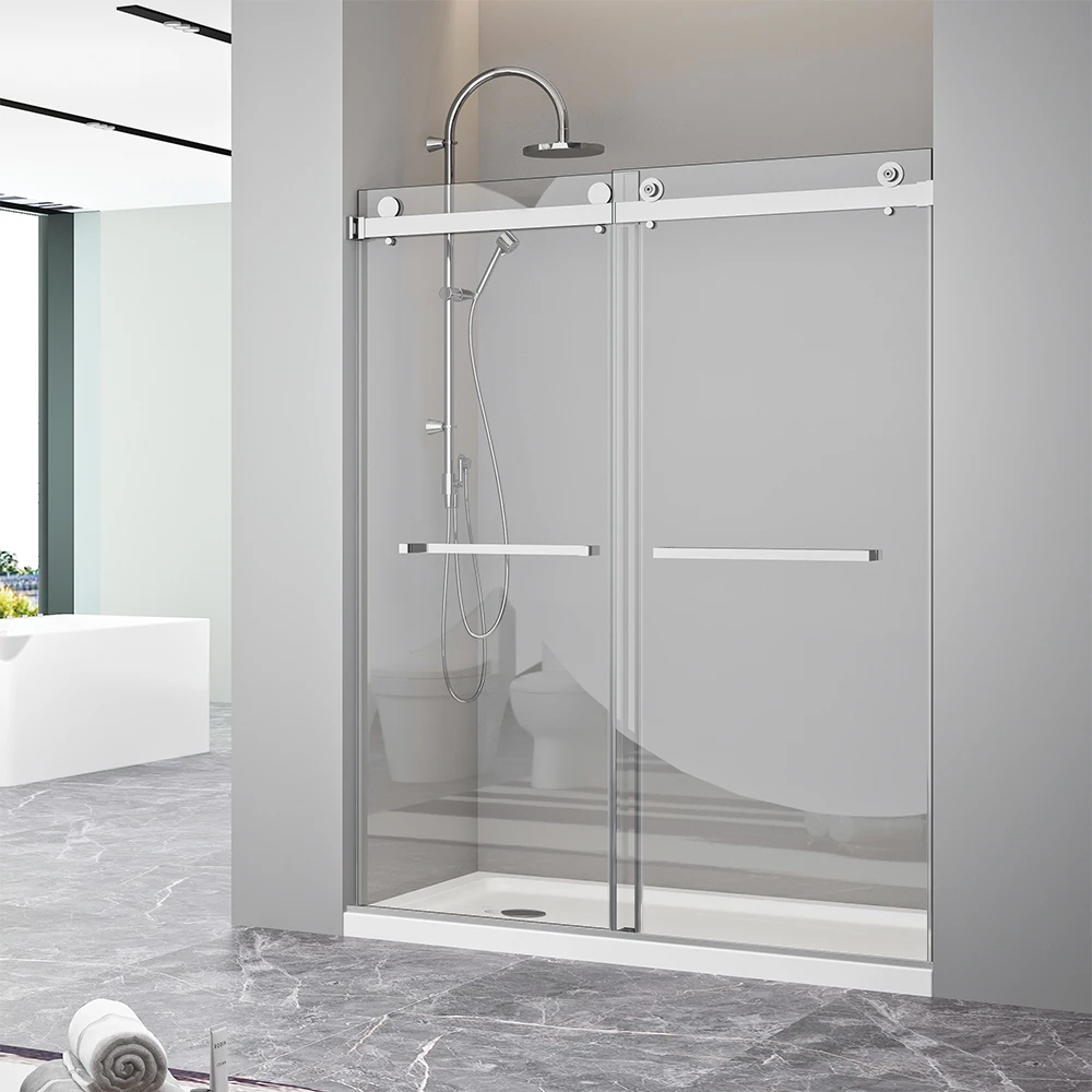 Frameless Sliding Door Bathroom Tempered Glass Panel Tub Bathtub Shower Door Enclosure Sliding Bath Shower Screen
Frameless Sliding Door Bathroom Tempered Glass Panel Tub Bathtub Shower Door Enclosure Sliding Bath Shower Screen