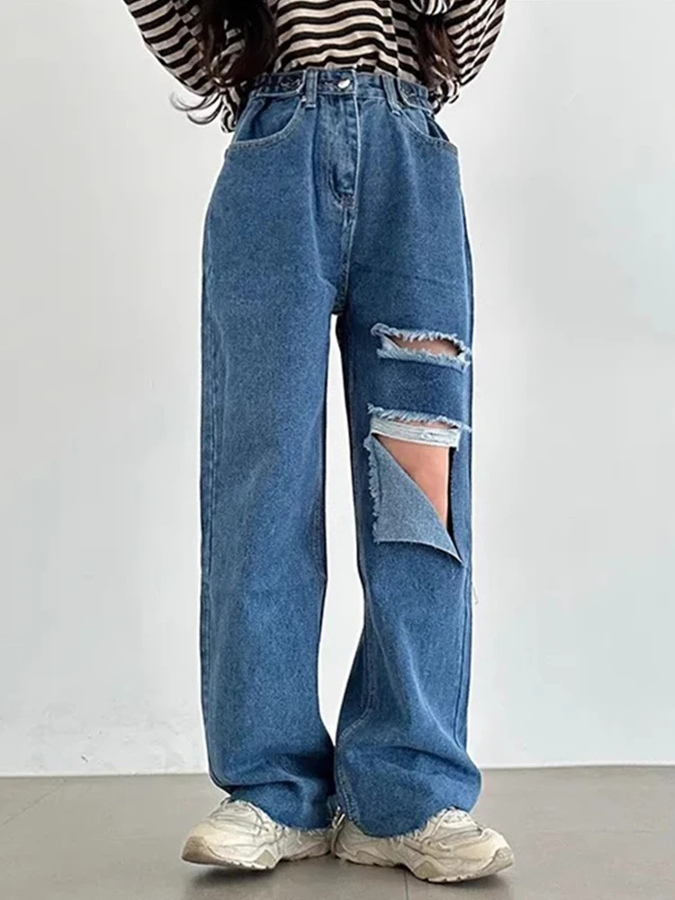 High Waist Wide Leg Jeans Women's Straight Cut Ripped Street Sle Spring New plus Size Denim Pants Long Trousers
High Waist Wide Leg Jeans Women's Straight Cut Ripped Street Sle Spring New plus Size Denim Pants Long Trousers