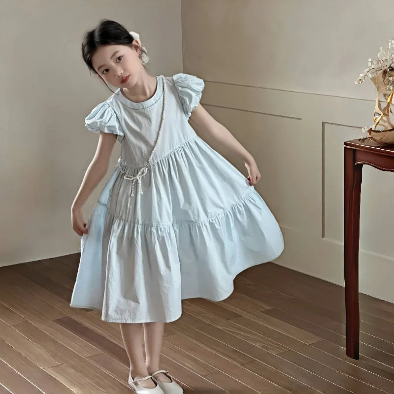 Girls Dress Summer New Children's Cotton Princess Dress Girl Puff Sleeve High-end Dress
Girls Dress Summer New Children's Cotton Princess Dress Girl Puff Sleeve High-end Dress