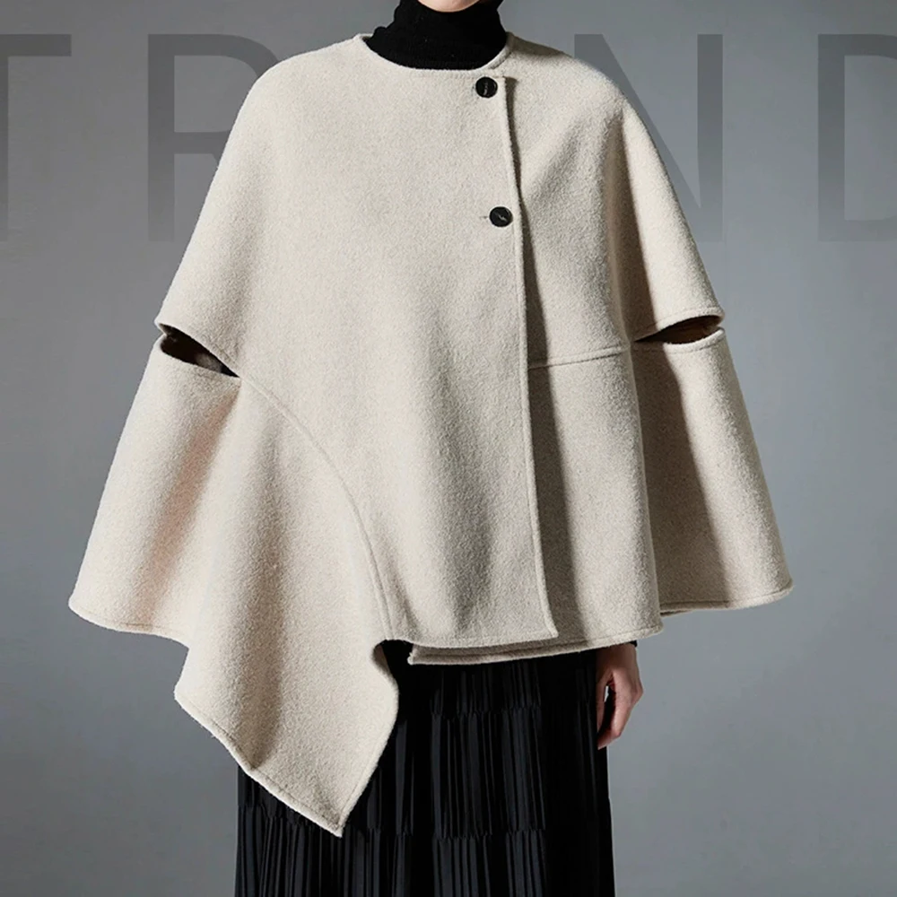 Mid-to-high-end European and American autumn and winter new button double-sided woolen shawl-GZXX735
Mid-to-high-end European and American autumn and winter new button double-sided woolen shawl-GZXX735