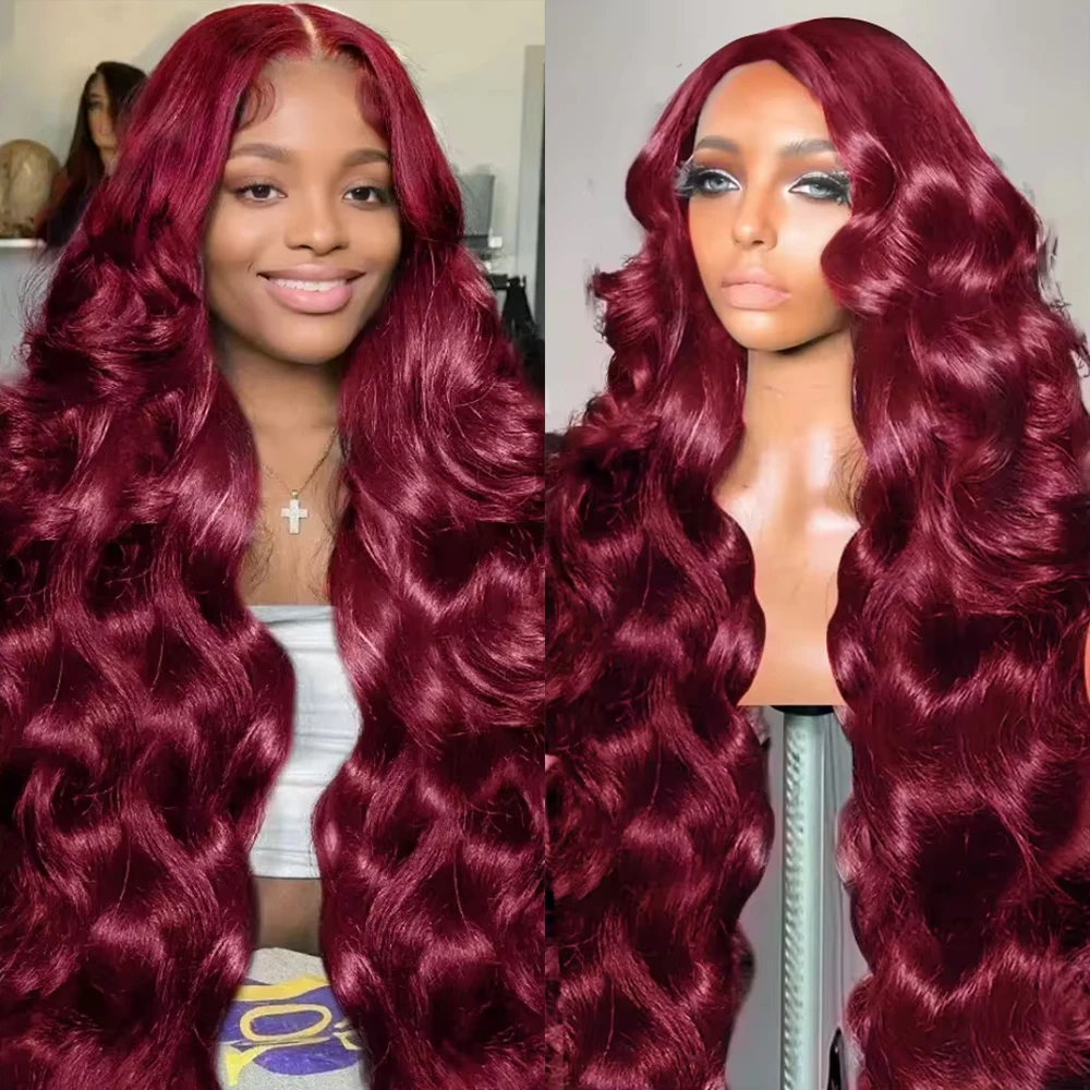 Glueless Wigs Burgundy 99J 13x6 Lace Frontal Human Hair Wigs Ready To Wear 13x4 Lace Frontal Body Wave Wig 250 Density For Women
Glueless Wigs Burgundy 99J 13x6 Lace Frontal Human Hair Wigs Ready To Wear 13x4 Lace Frontal Body Wave Wig 250 Density For Women