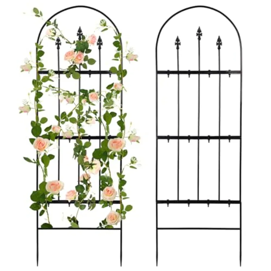 2 Pcs Garden Trellis for Climbing Plants Outdoor - 47'' H x 15.7'' W Rustproof Plant Metal Support Wire, Decorative Lattice Pan
2 Pcs Garden Trellis for Climbing Plants Outdoor - 47'' H x 15.7'' W Rustproof Plant Metal Support Wire, Decorative Lattice Pan