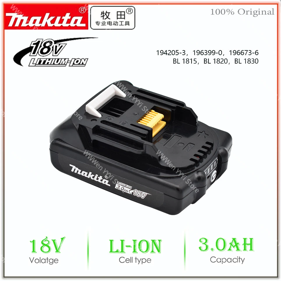 makita 18V Battery 3.0Ah/4.0Ah/5.0Ah Rechargeable Li-ion Replacement Makita Handheld Electric Drill Power Tools BL1850 BL1815
makita 18V Battery 3.0Ah/4.0Ah/5.0Ah Rechargeable Li-ion Replacement Makita Handheld Electric Drill Power Tools BL1850 BL1815
