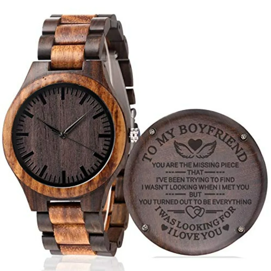 Engraved Wood Watch for Men Boyfriend Husband Him As Personalized Anniversary Christmas Birthday Father Day Wooden Gifts Idea
Engraved Wood Watch for Men Boyfriend Husband Him As Personalized Anniversary Christmas Birthday Father Day Wooden Gifts Idea