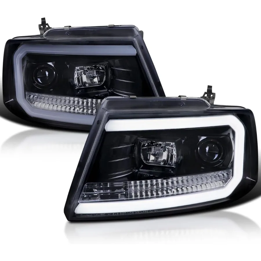Black Smoke LED Tube Projector Headlights Compatible with 2004-2008 F150 20062008 Lincoln Mark LT Left + Right Pair Headlamps A
Black Smoke LED Tube Projector Headlights Compatible with 2004-2008 F150 20062008 Lincoln Mark LT Left + Right Pair Headlamps A