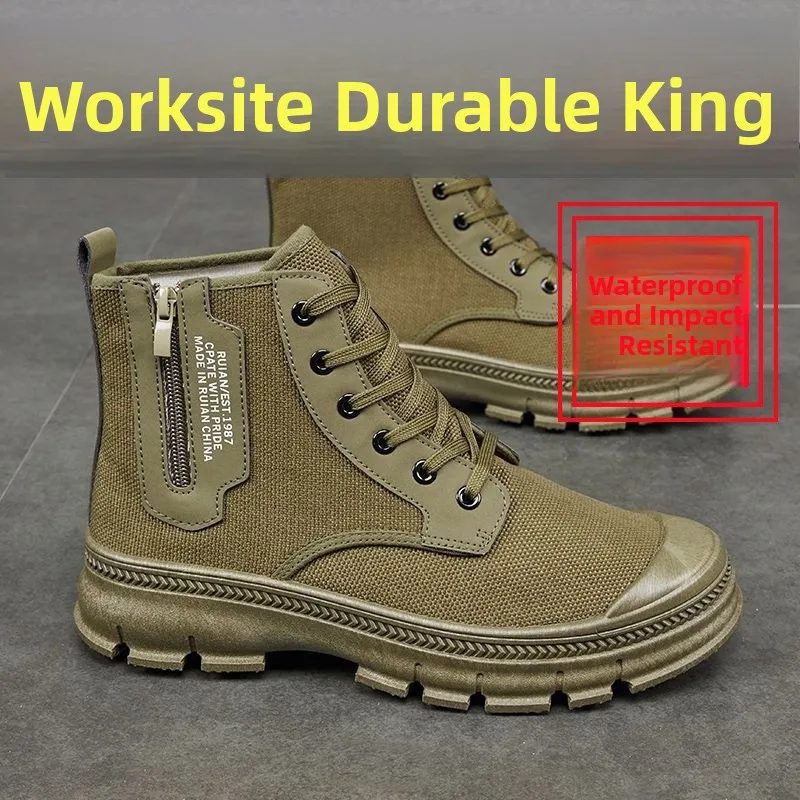 Men's High-Top Waterproof Breathable Wear-Resistant Anti-Slip Outdoor Sports Climbing Work Shoes Labor Protection Shoes
Men's High-Top Waterproof Breathable Wear-Resistant Anti-Slip Outdoor Sports Climbing Work Shoes Labor Protection Shoes