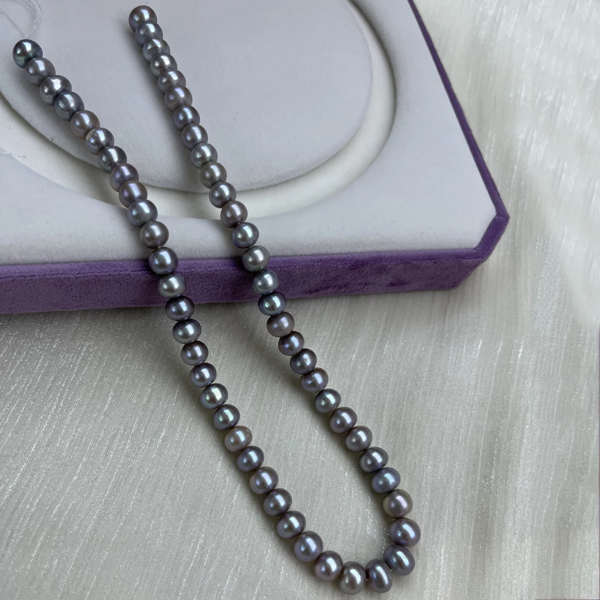 8-9mm AAA Natural Freshwater Pearl Near Round Gray Beads Charms for DIY Women Men Necklace Jewelry Making Accessories
8-9mm AAA Natural Freshwater Pearl Near Round Gray Beads Charms for DIY Women Men Necklace Jewelry Making Accessories