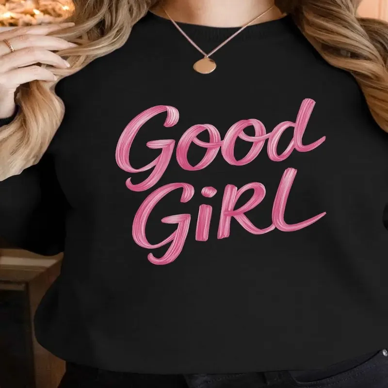 Winter Fall Sweatshirt Women Plus Size Clothes Female Oversize Good Girl Pink Art Text Graphic Fashionable Pure Cotton Fabric
Winter Fall Sweatshirt Women Plus Size Clothes Female Oversize Good Girl Pink Art Text Graphic Fashionable Pure Cotton Fabric
