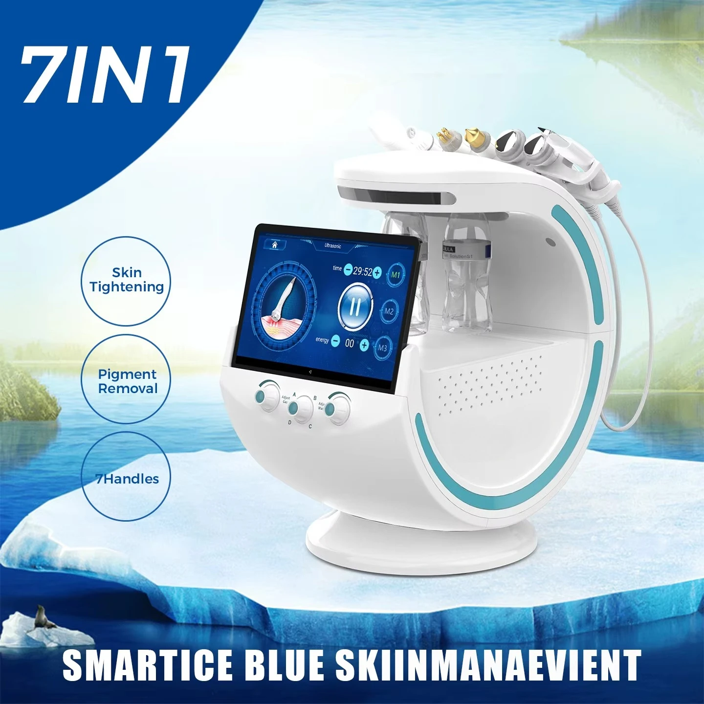 7-in-1 Machine Skincare Machine with C/amera Spa Equipment Skin Analysis Hydra Beauty Machine for Salon
7-in-1 Machine Skincare Machine with C/amera Spa Equipment Skin Analysis Hydra Beauty Machine for Salon