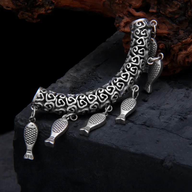 Exotic Fish Tassels Chokers Necklaces Pendants NO Chain Vintage Ethnic Thai Silver Fish Tube Pendant 925 Silver Animal Jewelry
Exotic Fish Tassels Chokers Necklaces Pendants NO Chain Vintage Ethnic Thai Silver Fish Tube Pendant 925 Silver Animal Jewelry