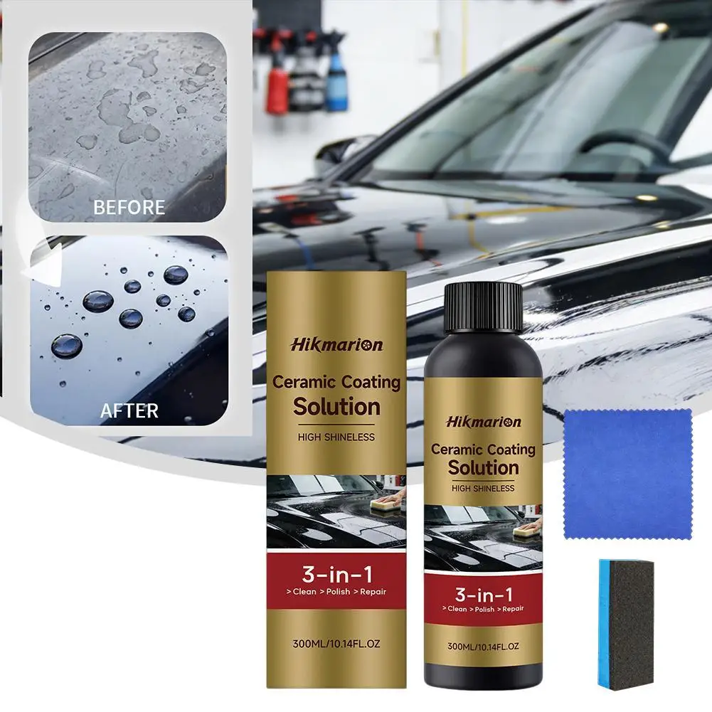 3-in-1 Ceramic Coating Solution for Car High Shine Polishing Paint Repair Agent Quick Coat Spray for Scratch Removal 300ML
3-in-1 Ceramic Coating Solution for Car High Shine Polishing Paint Repair Agent Quick Coat Spray for Scratch Removal 300ML