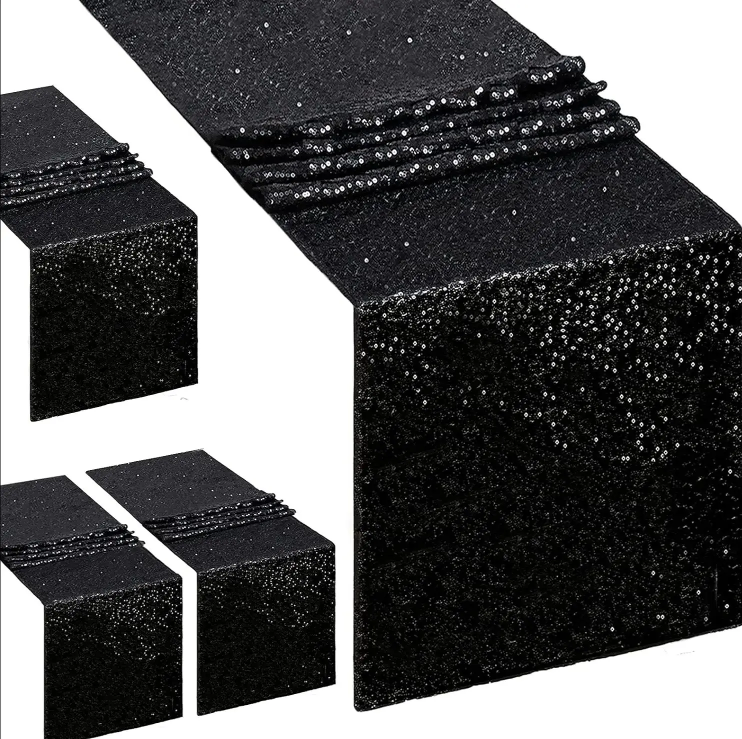 Black Sequin Table Runner 12x71Inch Glitter Halloween Sparkly Table Fabric for Graduation Holiday Birthday Outdoor Party Decorat
Black Sequin Table Runner 12x71Inch Glitter Halloween Sparkly Table Fabric for Graduation Holiday Birthday Outdoor Party Decorat