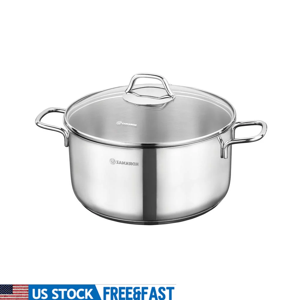 2 Piece 4L Stainless Steel Casserole with Lid Ergonomic Handles Solar Base Even Heat Distribution High Tempered Glass Lid
2 Piece 4L Stainless Steel Casserole with Lid Ergonomic Handles Solar Base Even Heat Distribution High Tempered Glass Lid