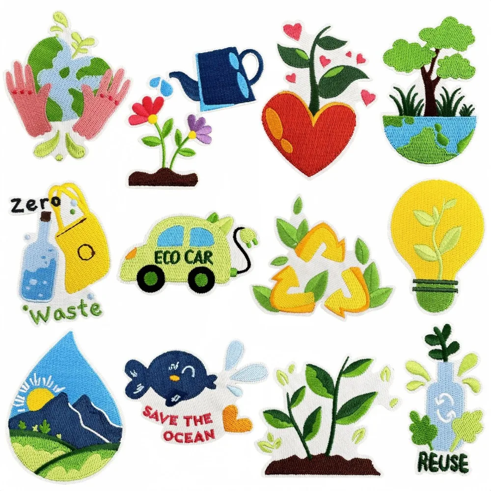 Cartoon Green Plants Cloth Stickers Forest Clothing Decorations Graffiti Embroidery Patches for Clothing Iron on Patch Scp
Cartoon Green Plants Cloth Stickers Forest Clothing Decorations Graffiti Embroidery Patches for Clothing Iron on Patch Scp