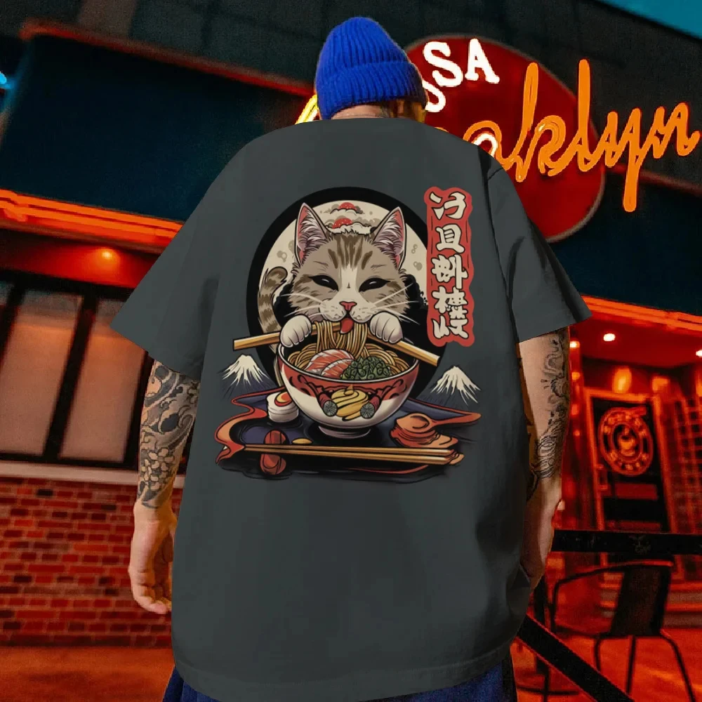 Men's New Cartoon Money Seeking Cat Lamian Noodles 3d Printing T-shirt, Hip-hop Trend Loose Street Fashion Short Sleeve Top
Men's New Cartoon Money Seeking Cat Lamian Noodles 3d Printing T-shirt, Hip-hop Trend Loose Street Fashion Short Sleeve Top
