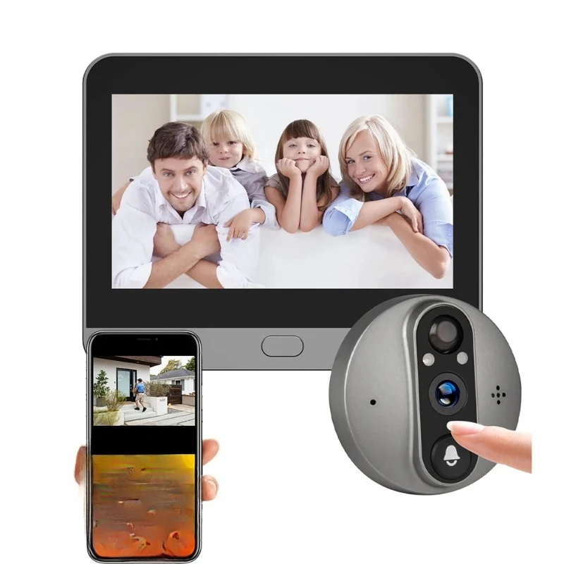 3MP Smart Life Tuya 1080P WiFi Door Bell Eye Peephole Camera 5000mAh Battery PIR Motion Detector IR Alexa Google Digital Viewer
3MP Smart Life Tuya 1080P WiFi Door Bell Eye Peephole Camera 5000mAh Battery PIR Motion Detector IR Alexa Google Digital Viewer