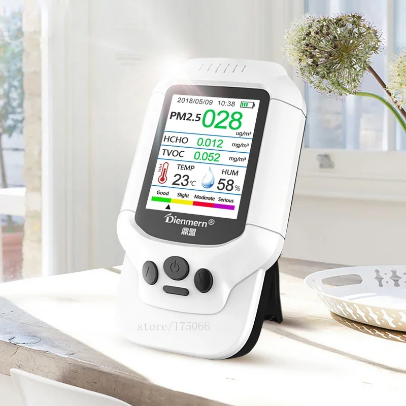 HCHO PM1.0 PM2.5 PM10 TVOC Detector Temperature Humidity Meter PM 2.5 Gas Analyzer Home Protection AQI Air Quality Monitor
HCHO PM1.0 PM2.5 PM10 TVOC Detector Temperature Humidity Meter PM 2.5 Gas Analyzer Home Protection AQI Air Quality Monitor