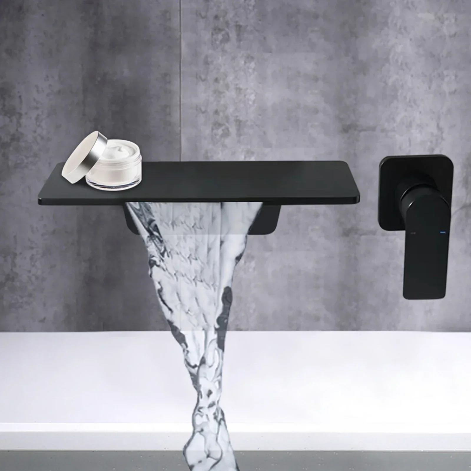30*12 cm Modern Bathroom Vanity Sink Faucet Waterfall Single Handle Vessel Mixer Tap Matte Black concealed
30*12 cm Modern Bathroom Vanity Sink Faucet Waterfall Single Handle Vessel Mixer Tap Matte Black concealed