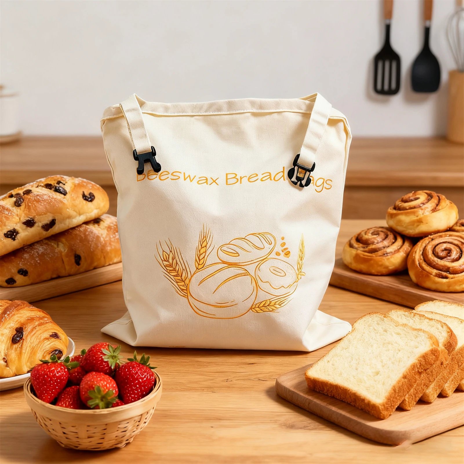 Beeswax Bread Bags Food Grade Reusable Baking Storage Bags for Nuts Snacks Bread with Clip Design
Beeswax Bread Bags Food Grade Reusable Baking Storage Bags for Nuts Snacks Bread with Clip Design