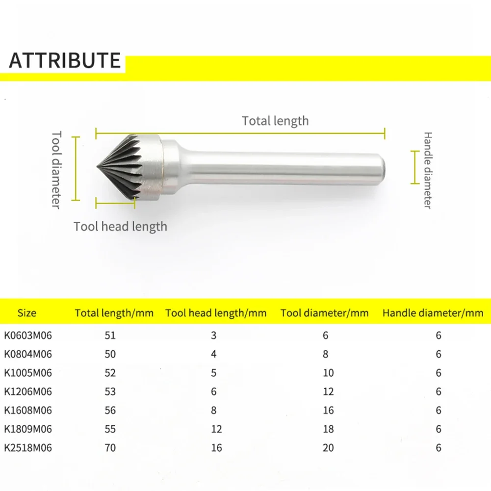 Carbide Rotary file 90 degree Conical Alloy Grinding Head for Weld Cleaning Castings Cleaning Crafts Engraving
Carbide Rotary file 90 degree Conical Alloy Grinding Head for Weld Cleaning Castings Cleaning Crafts Engraving