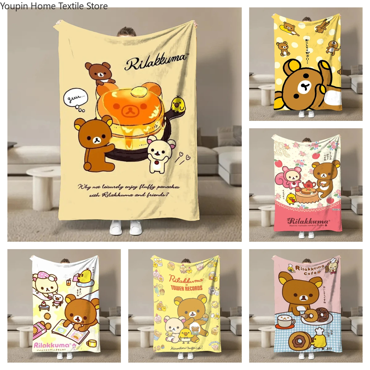 Anime Cute Cartoon R-Rilakkuma Flannel Blanket Fluffy Children and Adults Sofa Plush Bedspread Throw Lunch Blanket for Sofa Bed
Anime Cute Cartoon R-Rilakkuma Flannel Blanket Fluffy Children and Adults Sofa Plush Bedspread Throw Lunch Blanket for Sofa Bed