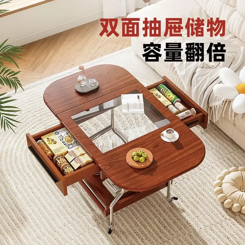 Movable coffee table living room household small apartment modern simple small table
Movable coffee table living room household small apartment modern simple small table