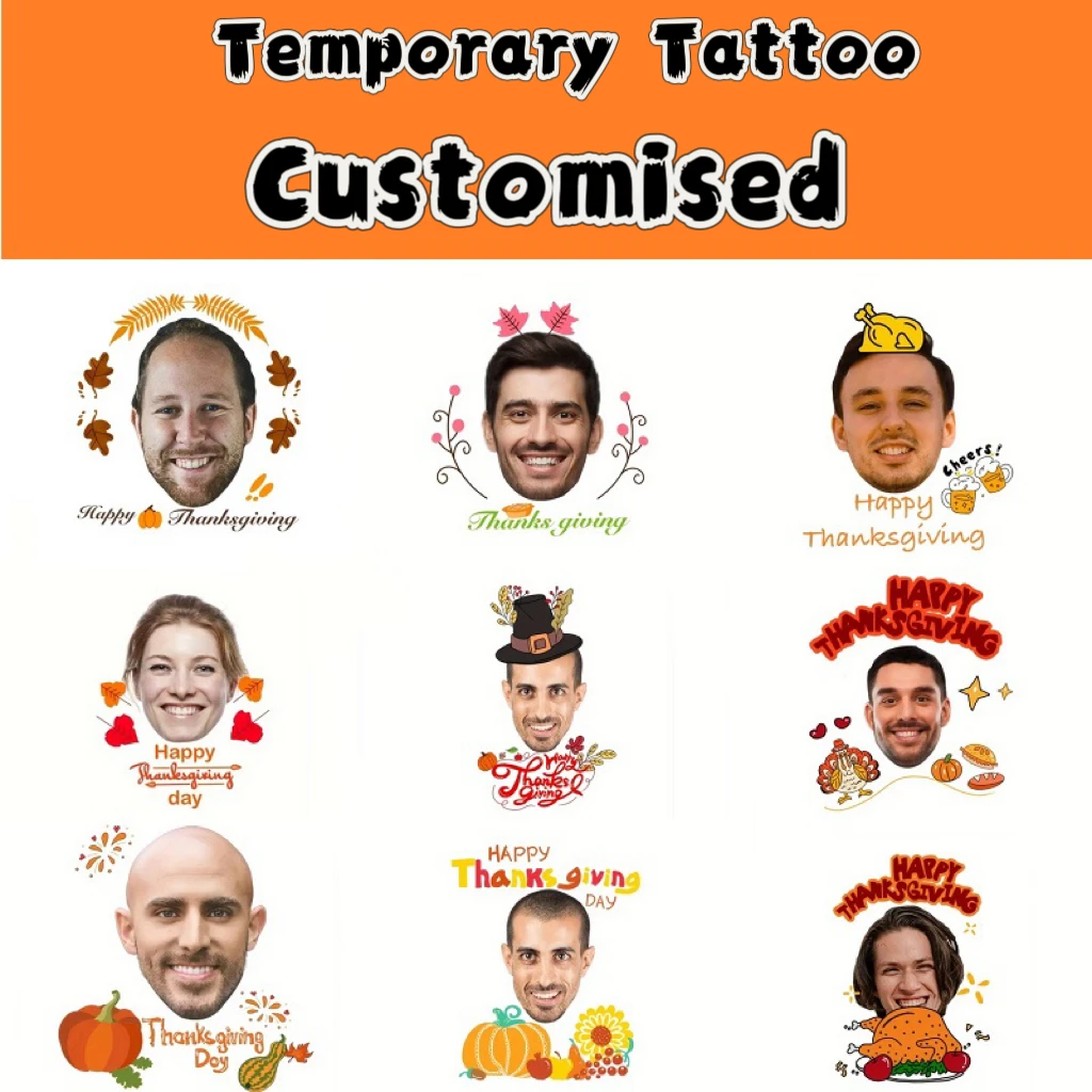 custom Thanksgiving day temporary face tattoo sticker personalized fun gift Autumn Fall Pumpkin Maple Leaves Turkey Festive gift
custom Thanksgiving day temporary face tattoo sticker personalized fun gift Autumn Fall Pumpkin Maple Leaves Turkey Festive gift