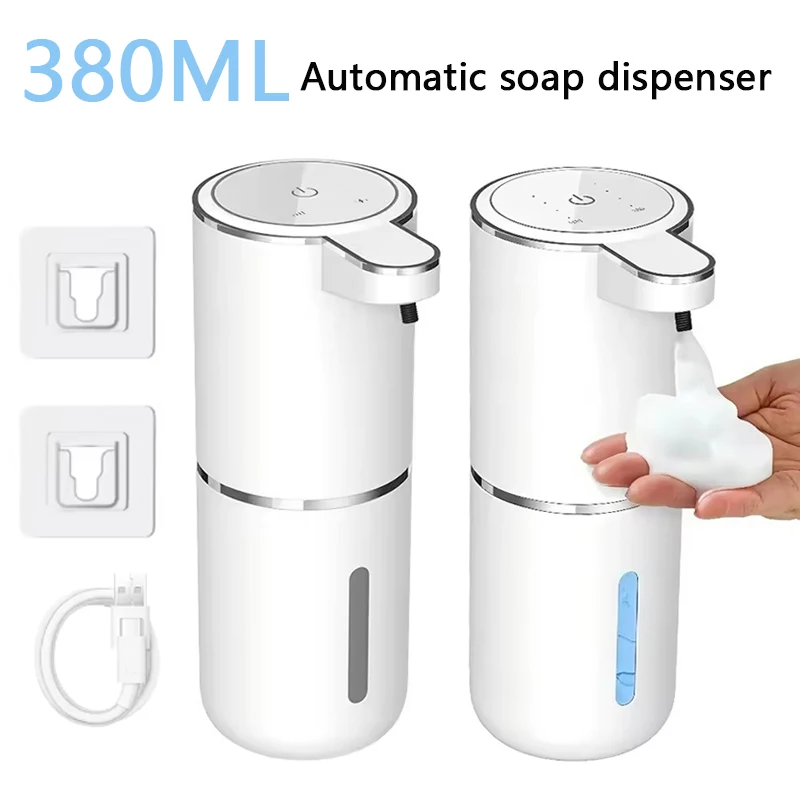 Automatic Soap Dispensers Foam Machine Induction Hand Washing USB Rechargeable 380ML 4-Gear Adjustable foam hand sanitizer
Automatic Soap Dispensers Foam Machine Induction Hand Washing USB Rechargeable 380ML 4-Gear Adjustable foam hand sanitizer