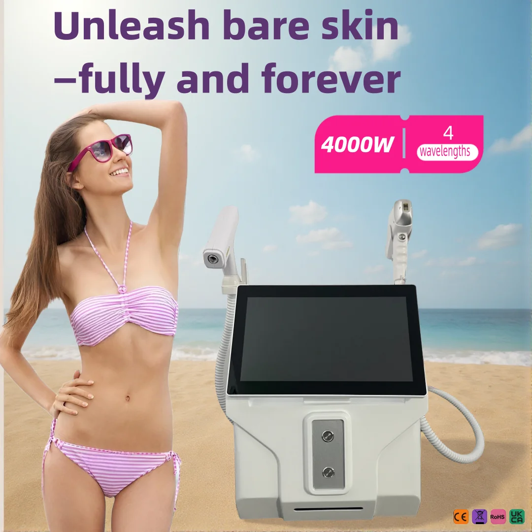 4000W Portable Diode Laser Hair Removal Machine 755nm 808nm 1064nm Painless Permanent Epilator Home Use, Fast Hair Remover Ice C
4000W Portable Diode Laser Hair Removal Machine 755nm 808nm 1064nm Painless Permanent Epilator Home Use, Fast Hair Remover Ice C