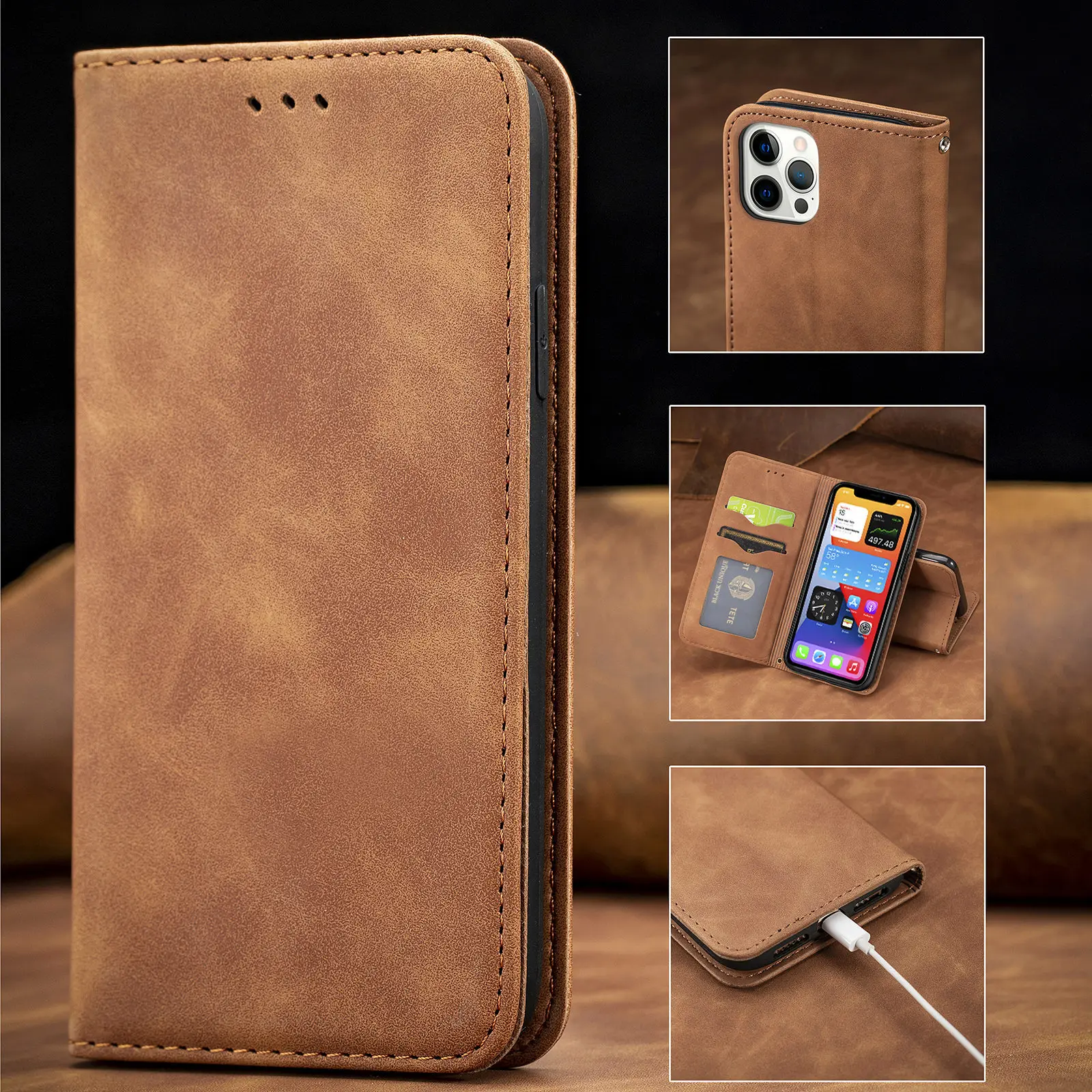 Retro PU Leather Flip Phone Case for iPhone 16 15 Pro Max 16E 14 Plus 11 12 13 Mini 16Pro Magnetic Card Slot Holder Cover XL007
Retro PU Leather Flip Phone Case for iPhone 16 15 Pro Max 16E 14 Plus 11 12 13 Mini 16Pro Magnetic Card Slot Holder Cover XL007