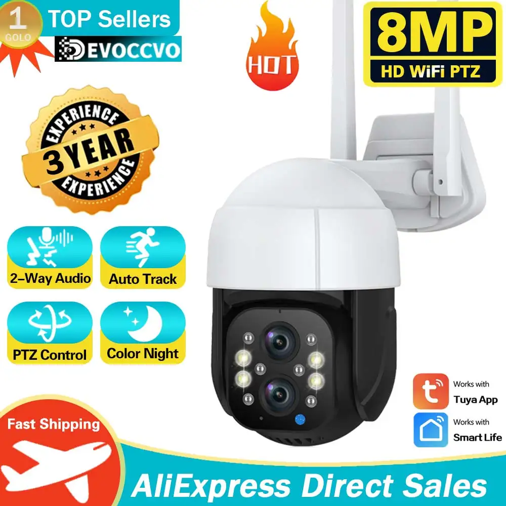 4K 8MP PTZ WIFI Camera Dual Lens Outdoor Night Vision Human Detection Auto Track CCTV Surveillance IP Camera Security Protection
4K 8MP PTZ WIFI Camera Dual Lens Outdoor Night Vision Human Detection Auto Track CCTV Surveillance IP Camera Security Protection