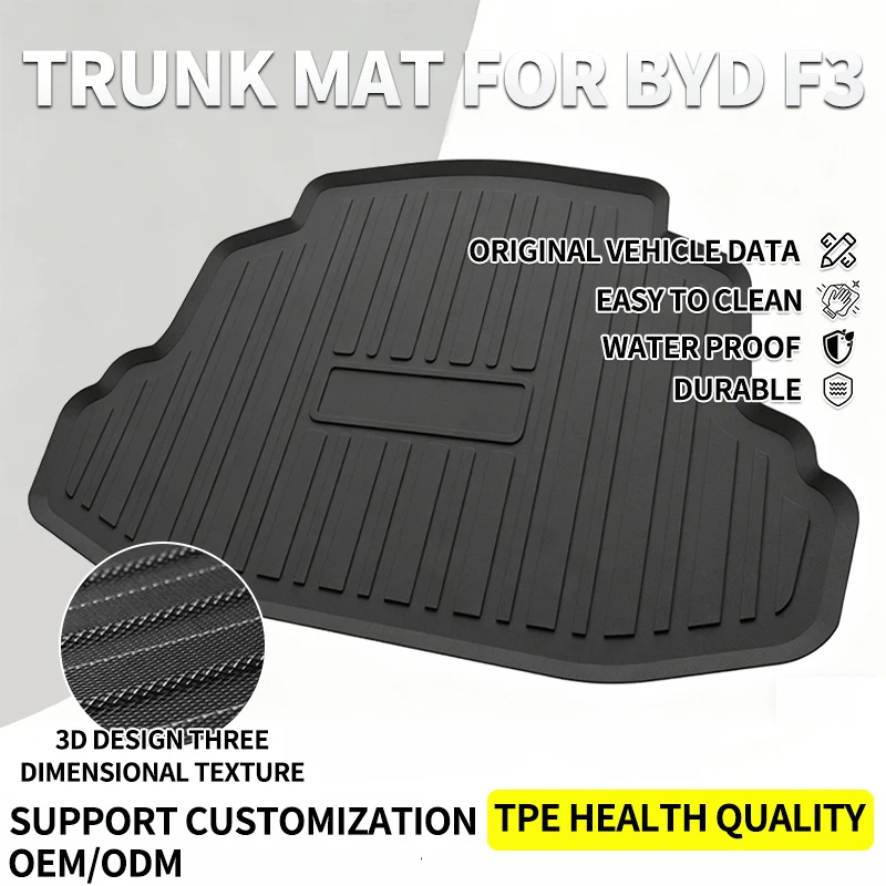 All Weather Waterproof Durable TPE Material Car Trunk Mat for BYD F3 2011 to 2020
All Weather Waterproof Durable TPE Material Car Trunk Mat for BYD F3 2011 to 2020