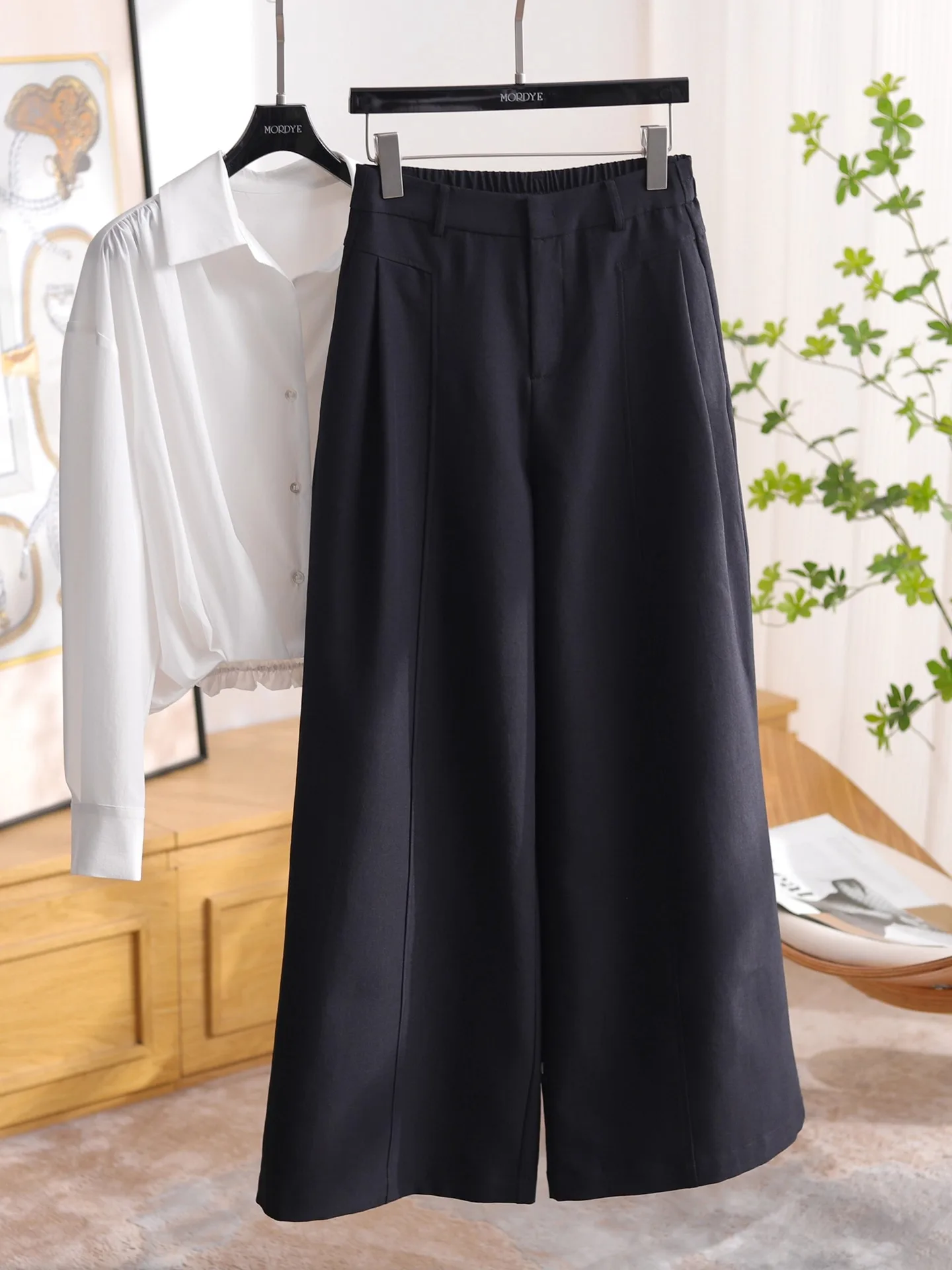 Faionable Casual Wide Leg Workwear Trousers Women High Waist Polyester Fiber Boreas Spring Autumn Sle
Faionable Casual Wide Leg Workwear Trousers Women High Waist Polyester Fiber Boreas Spring Autumn Sle