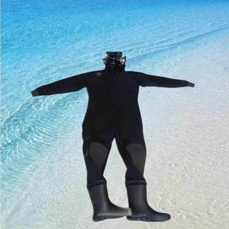 One-piece full dry diving clothes, sealed thermal mask underwater work
One-piece full dry diving clothes, sealed thermal mask underwater work