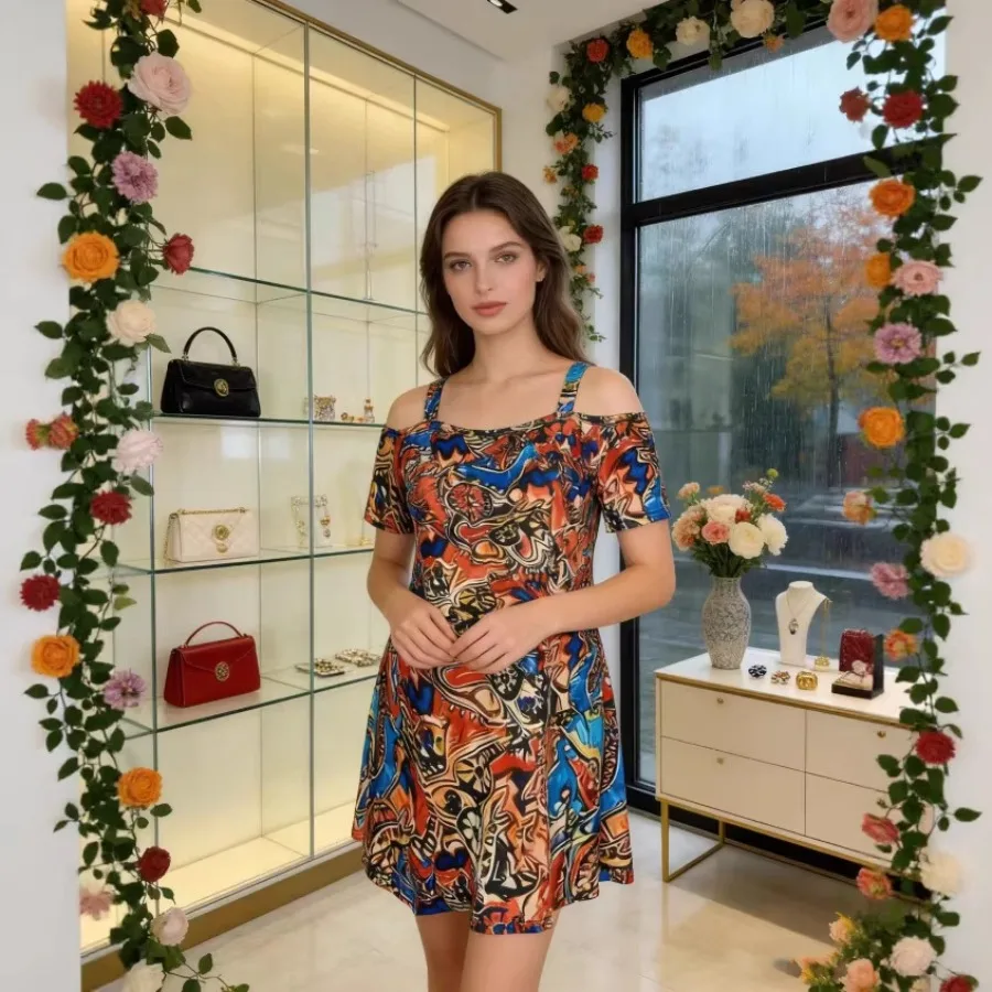 【New style】2026 Europe and the United States enter the new knee-high fashion floral dress - printed
【New style】2026 Europe and the United States enter the new knee-high fashion floral dress - printed