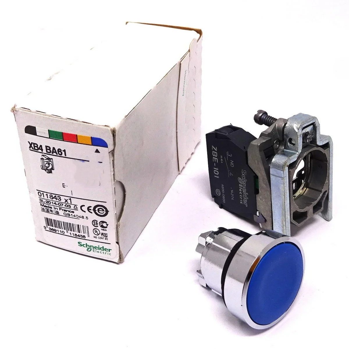 XB4BA61 = ZB4BZ101 + ZB4BA6 Push button
XB4BA61 = ZB4BZ101 + ZB4BA6 Push button