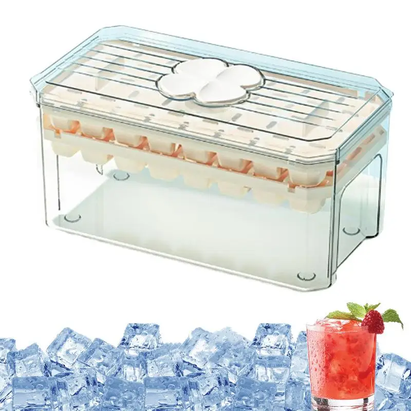Ice Cube Tray With Lid And Bin Container Box Ice Cube Maker 64 Pcs Trays Reusable Flexible Chocolate Mold Large Capacity Ice Tra
Ice Cube Tray With Lid And Bin Container Box Ice Cube Maker 64 Pcs Trays Reusable Flexible Chocolate Mold Large Capacity Ice Tra