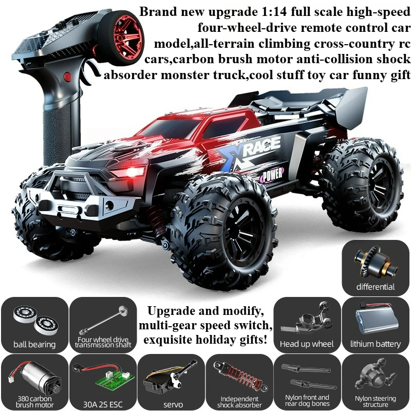 Cool Stuff Toy Car Funny Gift-1:14 Full-scale High-speed 4WD Rc Truck,Remote Control Car,Climbing Off-road Rc Cars,Toys for Boys
Cool Stuff Toy Car Funny Gift-1:14 Full-scale High-speed 4WD Rc Truck,Remote Control Car,Climbing Off-road Rc Cars,Toys for Boys