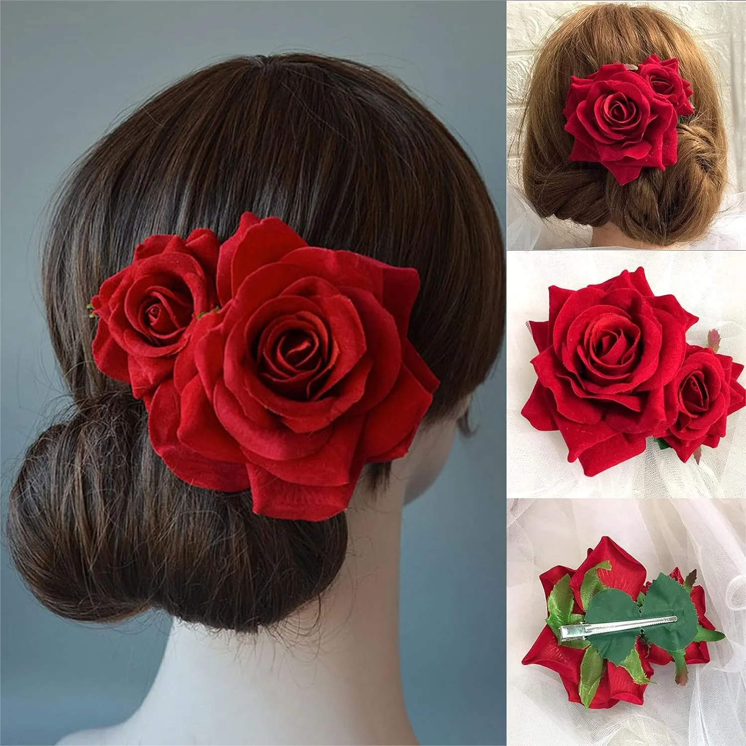 Rose Flower Hair Comb Bohemian Hairpin Bride Costume Hair Decor For Party Wedding Red 1pc
Rose Flower Hair Comb Bohemian Hairpin Bride Costume Hair Decor For Party Wedding Red 1pc