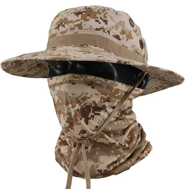Summer Outdoor Camouflage Multi-functional Fisherman Hat Set / Sun Protection / Breathable / Mountaineering Hat
Summer Outdoor Camouflage Multi-functional Fisherman Hat Set / Sun Protection / Breathable / Mountaineering Hat