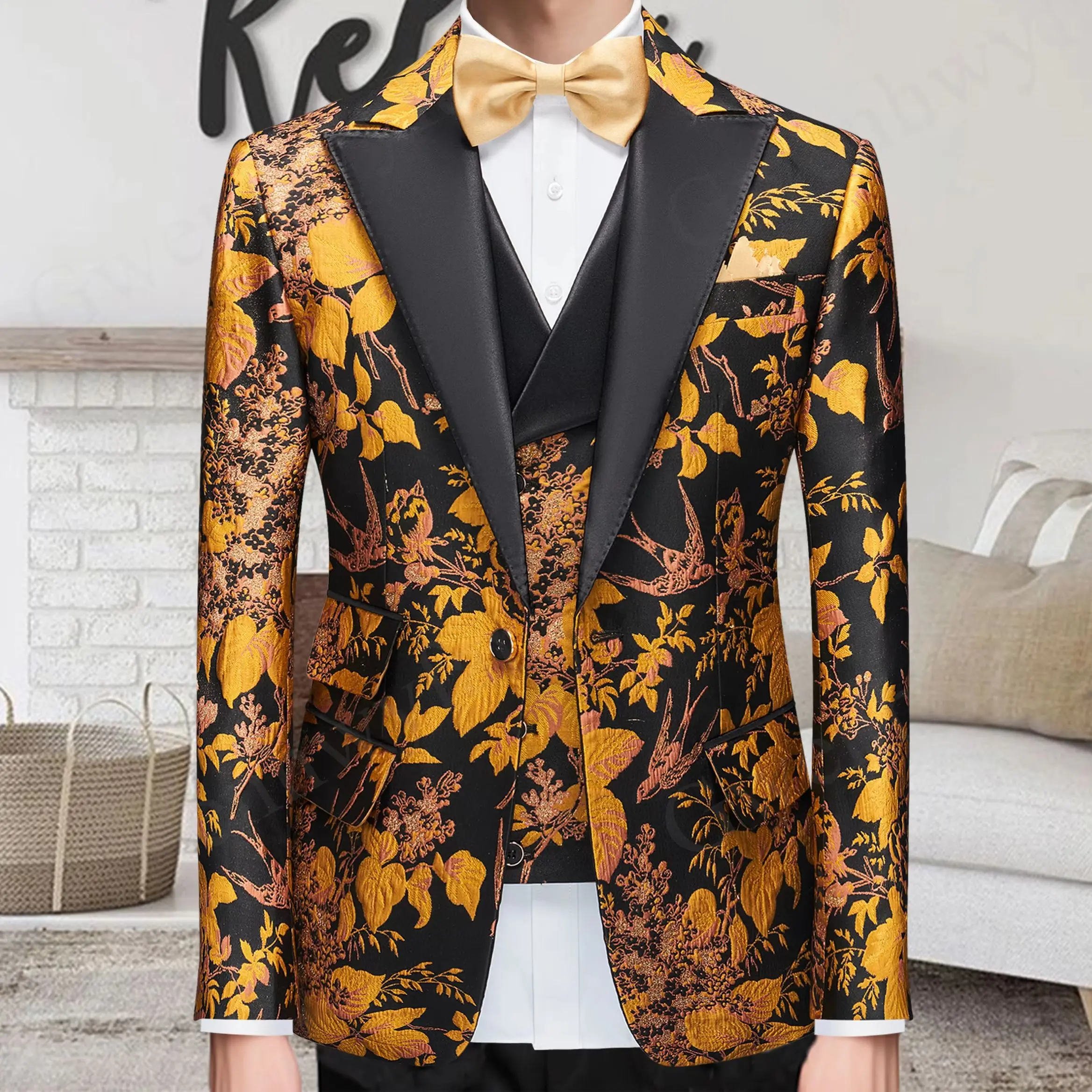 Классический оранжевый мужской костюм с цветочным принтом Gwenhwyfar для свадьбы, комплект из 3 предметов: пиджак, жилет, брюки, смокинг для жениха, модный мужской комплект для ужина и выпускного вечера
Классический оранжевый мужской костюм с цветочным принтом Gwenhwyfar для свадьбы, комплект из 3 предметов: пиджак, жилет, брюки, смокинг для жениха, модный мужской комплект для ужина и выпускного вечера
