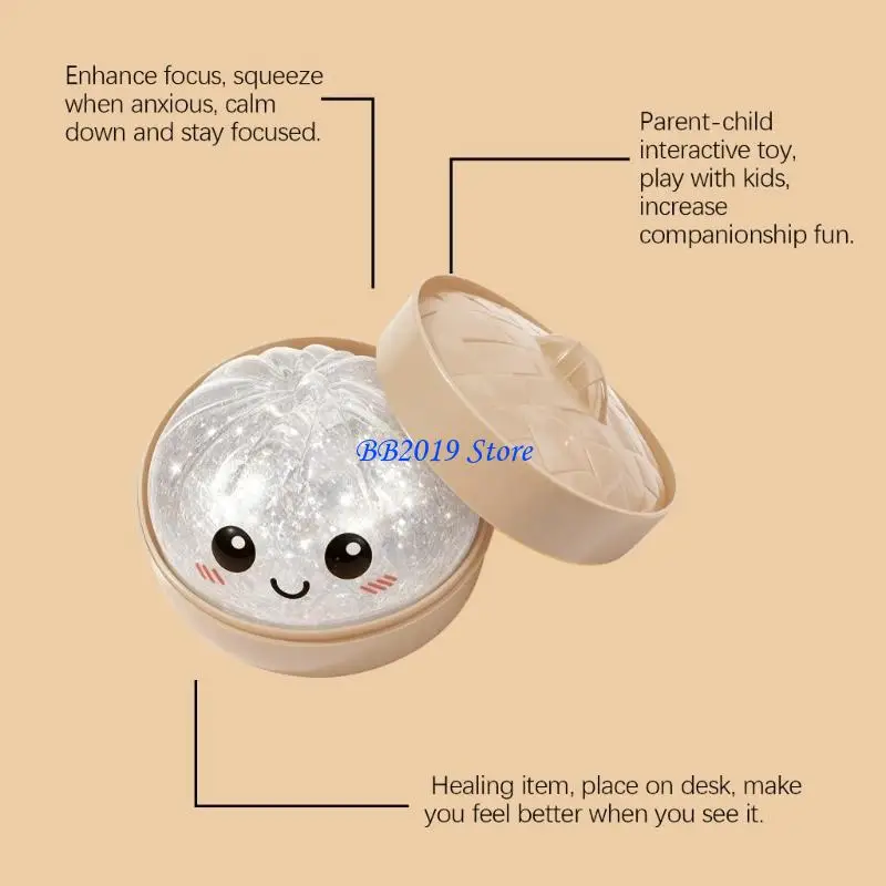 Q0KB Glitters Baozi Sensory Squeeze Pinch Toy for Adult Kids Concentration Calming
Q0KB Glitters Baozi Sensory Squeeze Pinch Toy for Adult Kids Concentration Calming