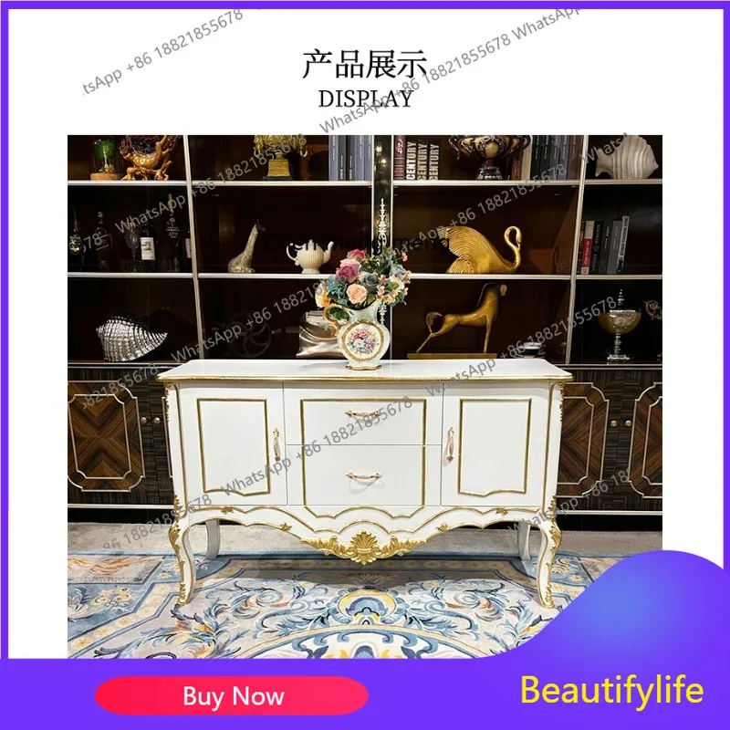 B73 Французский обеденный боковой шкаф из цельного дерева, европейский роскошный придворный входной шкаф, шкафчик для ресторана
B73 Французский обеденный боковой шкаф из цельного дерева, европейский роскошный придворный входной шкаф, шкафчик для ресторана