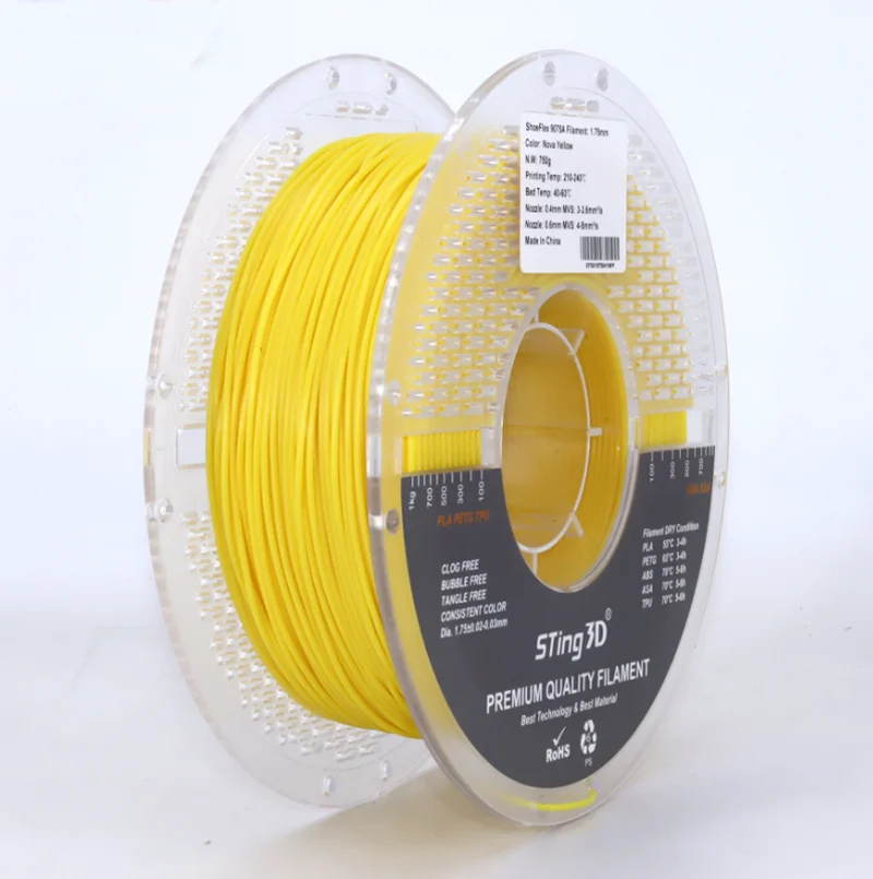 Flexible Filament TPU 1.75mm 750g Shoeflex Black Filament Soft 9075A TPU Sting FDM Printer Material Filament For Shoe Printing
Flexible Filament TPU 1.75mm 750g Shoeflex Black Filament Soft 9075A TPU Sting FDM Printer Material Filament For Shoe Printing