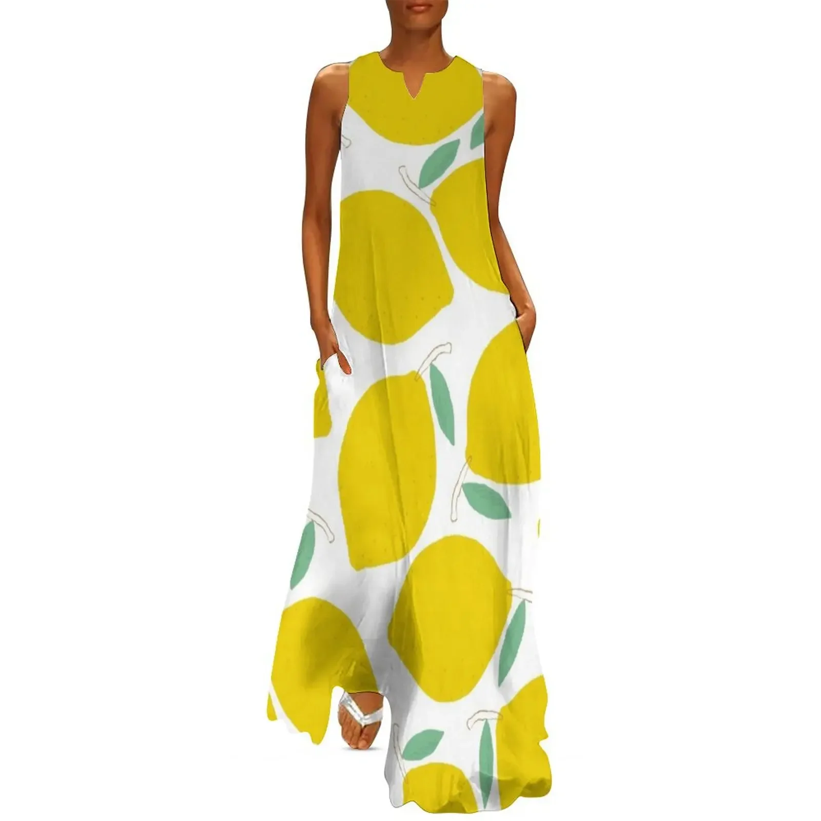 Yellow Lemon Pattern Long Dress evening dress women summer dress daily summer 2025 women
Yellow Lemon Pattern Long Dress evening dress women summer dress daily summer 2025 women