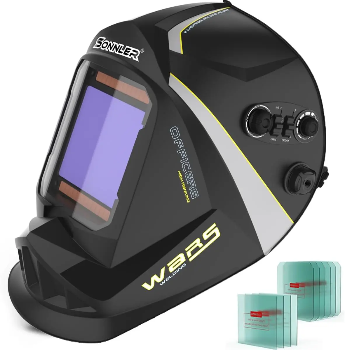 Auto Darkening Welding Helmet, Large Viewing 3.94"x3.66" True Color, 4 Arc Sensors, Wide Shade 4-5/9-13 for TIG MIG ARC
Auto Darkening Welding Helmet, Large Viewing 3.94"x3.66" True Color, 4 Arc Sensors, Wide Shade 4-5/9-13 for TIG MIG ARC