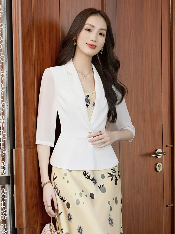 Fashionable Korean Style Short Suit Jacket Women's Seven Sleeve Zipper Closure Breathable Polyester Fiber Commute Friendly
Fashionable Korean Style Short Suit Jacket Women's Seven Sleeve Zipper Closure Breathable Polyester Fiber Commute Friendly