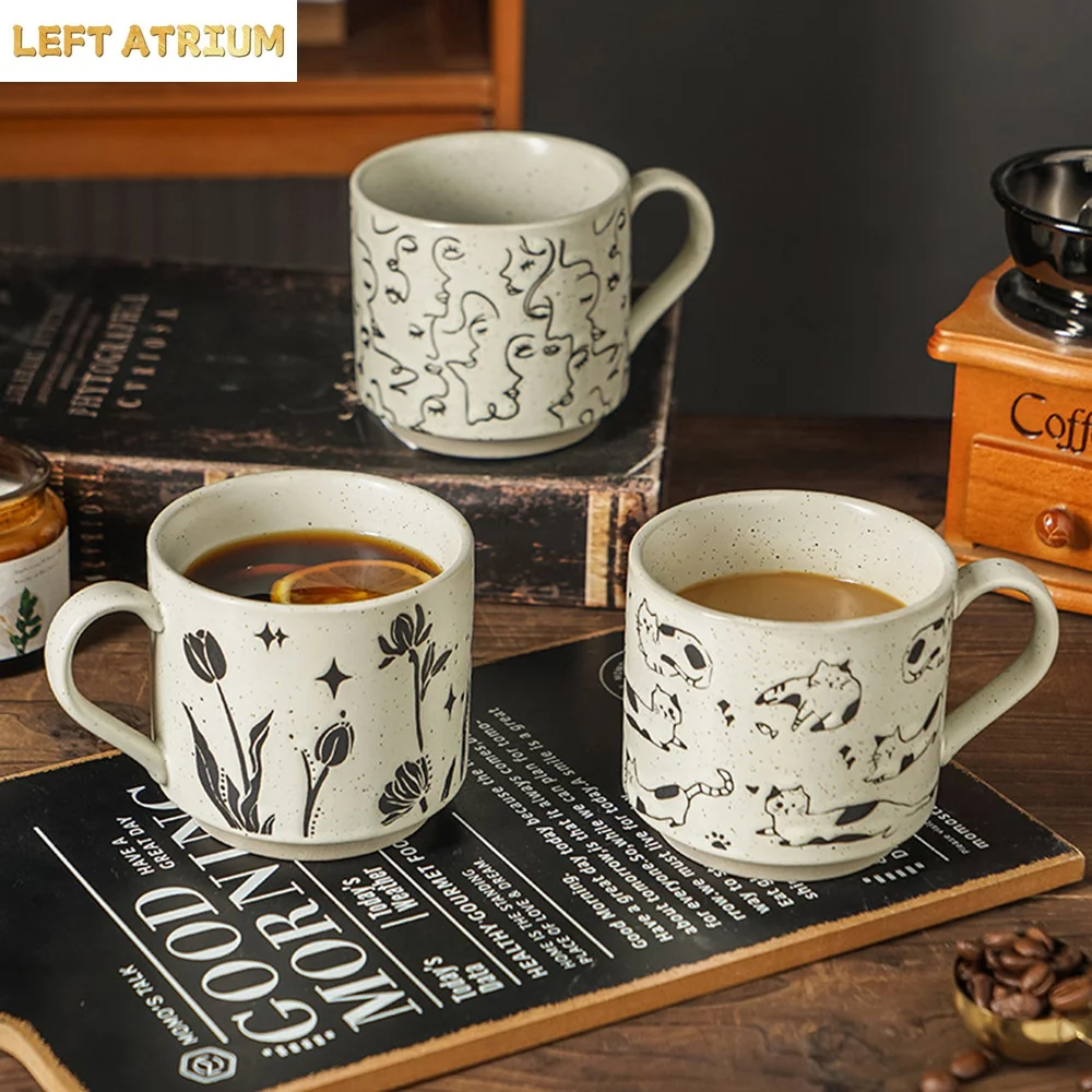 Black White Contrast Ceramic Mug Vintage Stoneware Coffee Milk Cup Creative Design Mug Niche Style Daily Home Tableware
Black White Contrast Ceramic Mug Vintage Stoneware Coffee Milk Cup Creative Design Mug Niche Style Daily Home Tableware