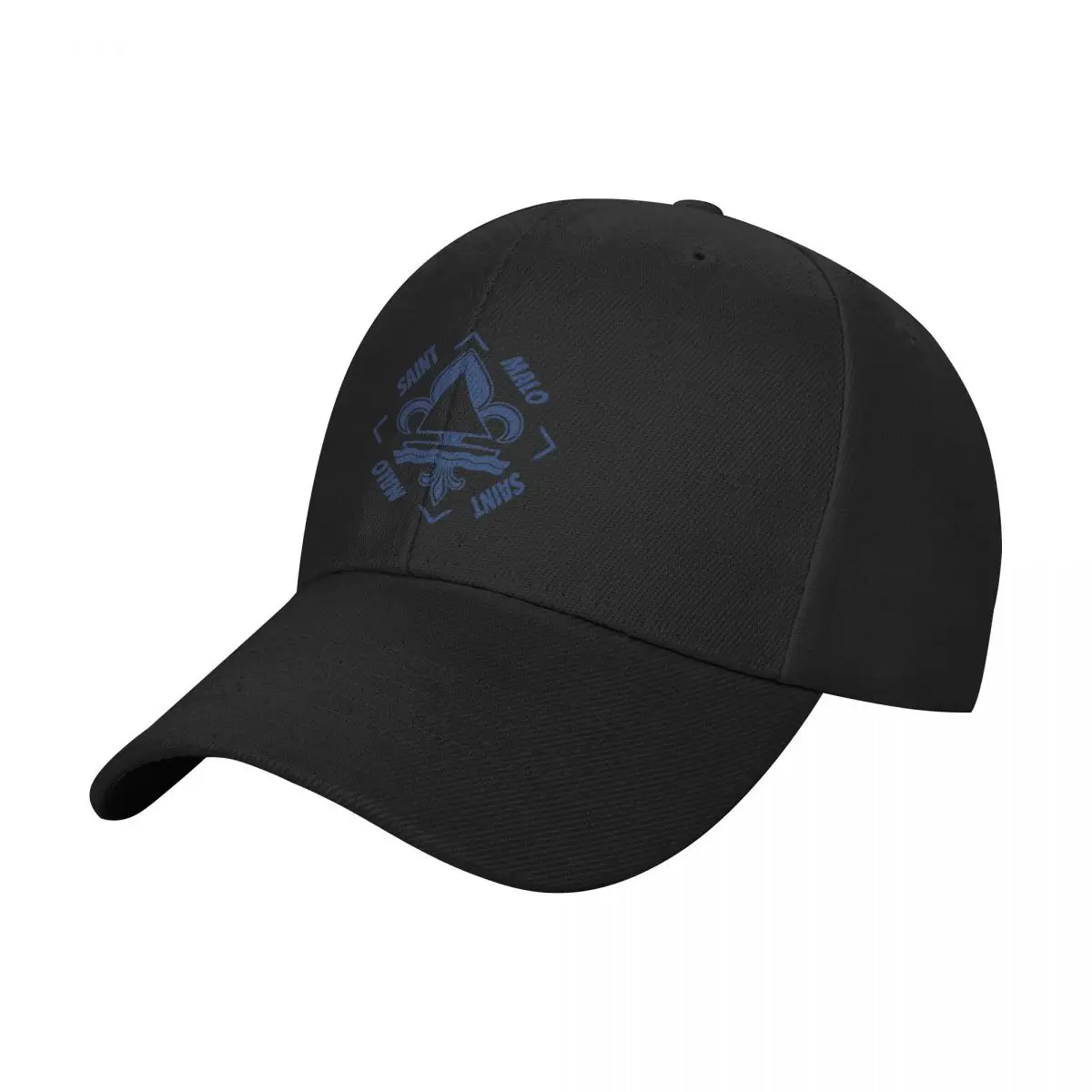 Saint Malo in Britanny Bretagne France - Navy Blue Vintage Sailor Logo - Sailing Boat with Heraldic Lily Baseball Cap
Saint Malo in Britanny Bretagne France - Navy Blue Vintage Sailor Logo - Sailing Boat with Heraldic Lily Baseball Cap